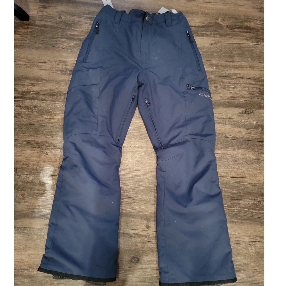Boulder Gear Mens Navy Blue Insulated Snow Ski Pants‎ Cargo Pockets Vented 40x29